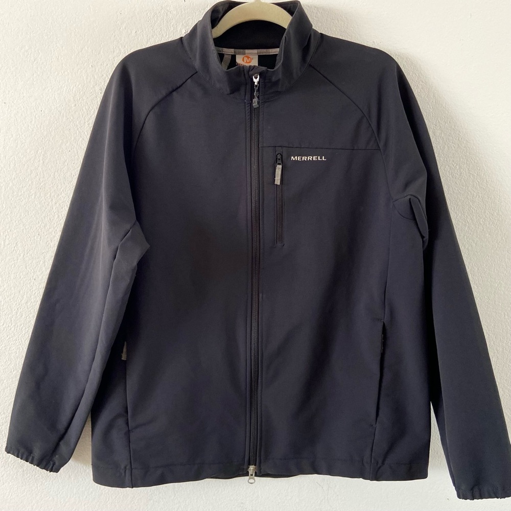 Merrell black hiking outdoors jacket medium adult unisex